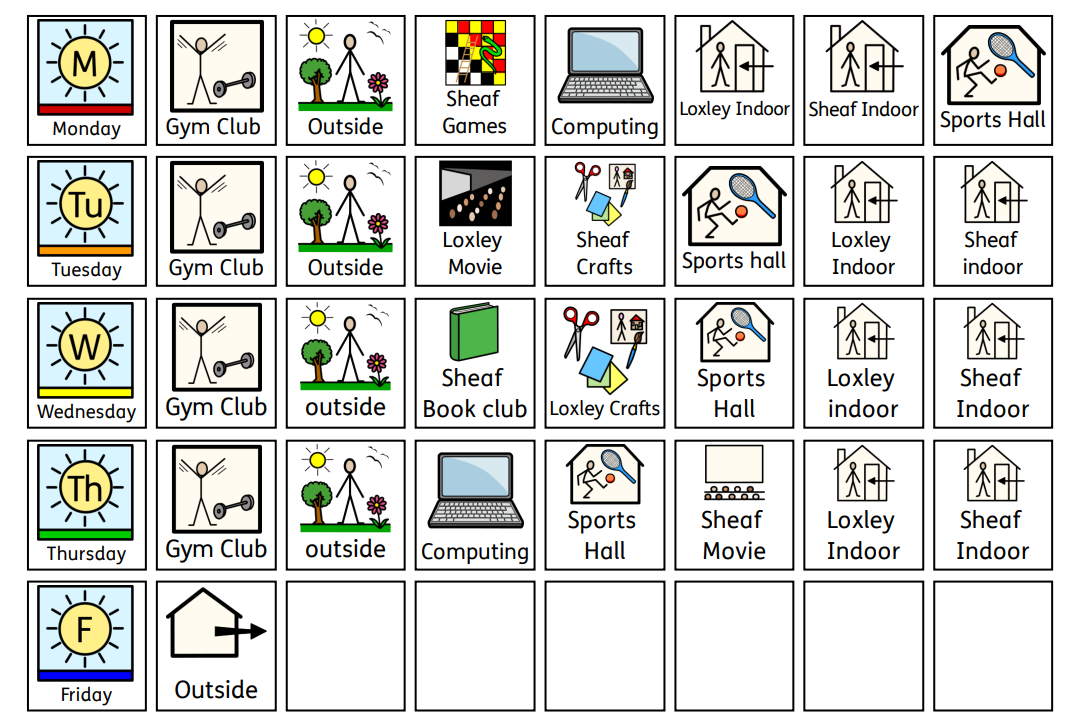 visual of lunchtime clubs